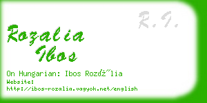 rozalia ibos business card